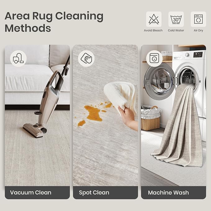 4x6 Area Rug for Entryway, Non Slip Washable Bedroom Rug, Thin & Lighweight - Image 8