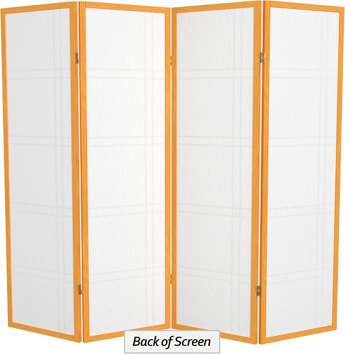 Red Lantern 5 ft. Tall Double Cross Shoji Screen - Image 6