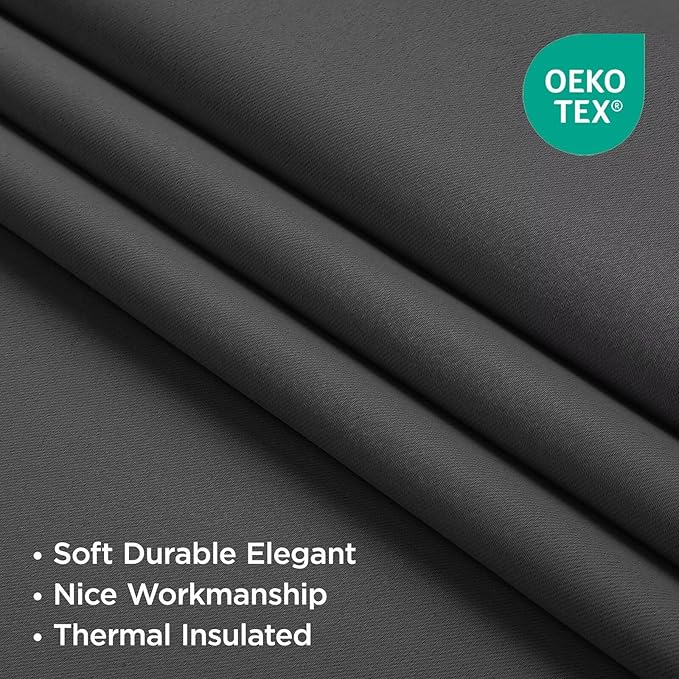 Joydeco Blackout Curtains 96 Inches Long, Thermal Insulated Black Out Curtains - Image 5