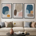 Large Framed Abstract Canvas Wall Art by Cuspin