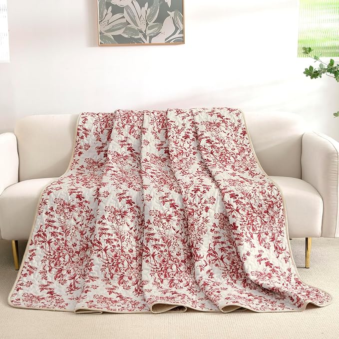WONGS BEDDING Botanical Queen Quilt Bedding Set, 3 Pieces Bedspread, Polyester - Image 8