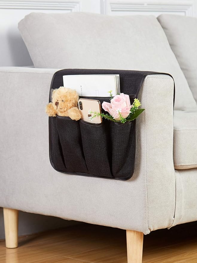 Sofa Armrest Organizer Non-Slip Arm Chair Hanging Caddy Remote Control Holder - Image 2