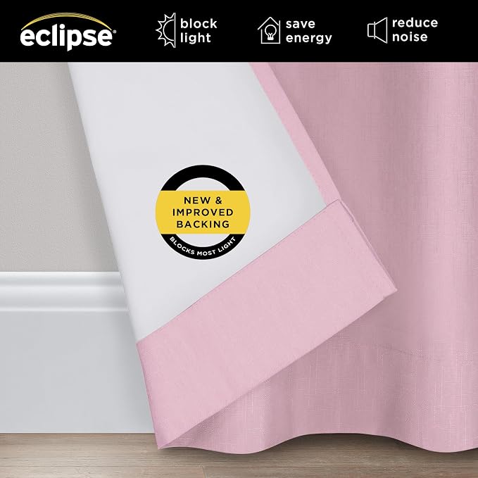 Eclipse Kendall Modern Blackout Thermal Rod Pocket Window Curtain, Insulating & - Image 4