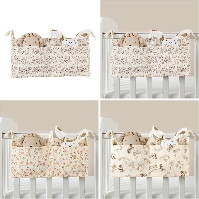 Lily Brown Cribs Storage Bag Baby Bedside Hanging Storage Bag - Image 3