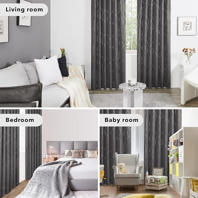 Deconovo Blackout Back Tab Curtains - Image 7