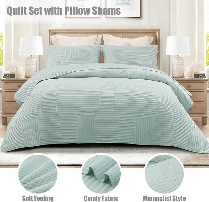 Whale Flotilla Ultra Soft Cal King Quilt Bedding Set, Lightweight - Image 2