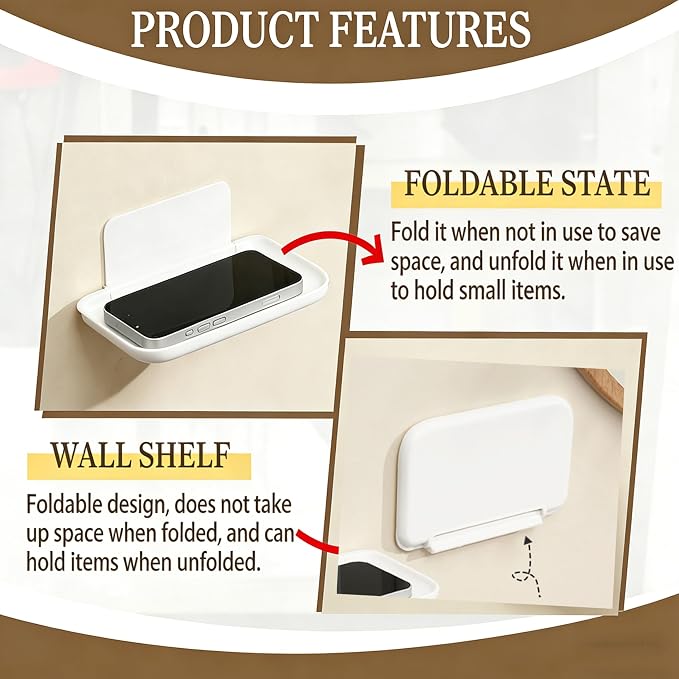 Folding RV Shelf, Fold Down Plastic Storage Rack | Space-saving fold-down shelf - Image 6