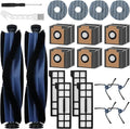 Asrhine 22 Pack Accessories for Eufy X10 Pro Omni Robot Vacuum Cleaner Replacement Parts, 2 Mainbrush 4 Sidebrush 6 Dust Bag 4 Filter 4 Mop Pads 1 Cleaning Brush 1 Screwdriver