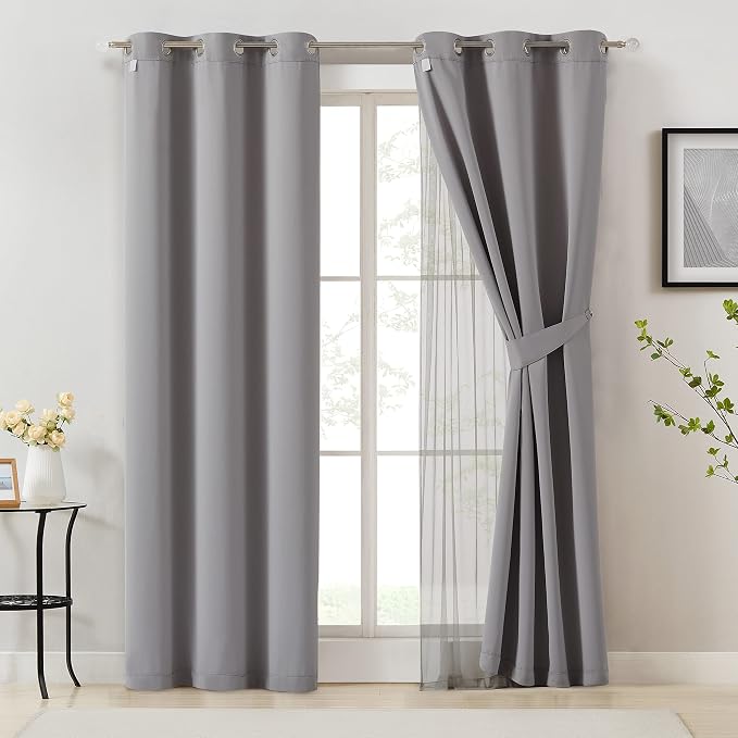 Bujasso Grey 90% Blackout Curtains - Image 8