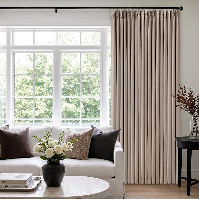60 Inch Extra Wide 100% Blackout 84 Inch Curtains 1 Panel, Burlywood Birch | - Image 6