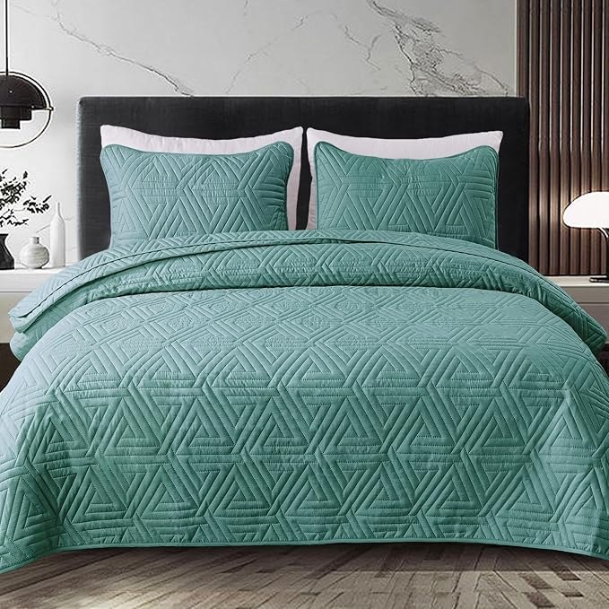 Whale Flotilla Soft Geometric Queen Quilt - Image 9