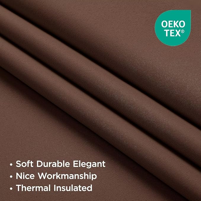 Joydeco 90 Inch Curtains for Bedroom, Thermal Insulated Black Out Curtains 2 - Image 5