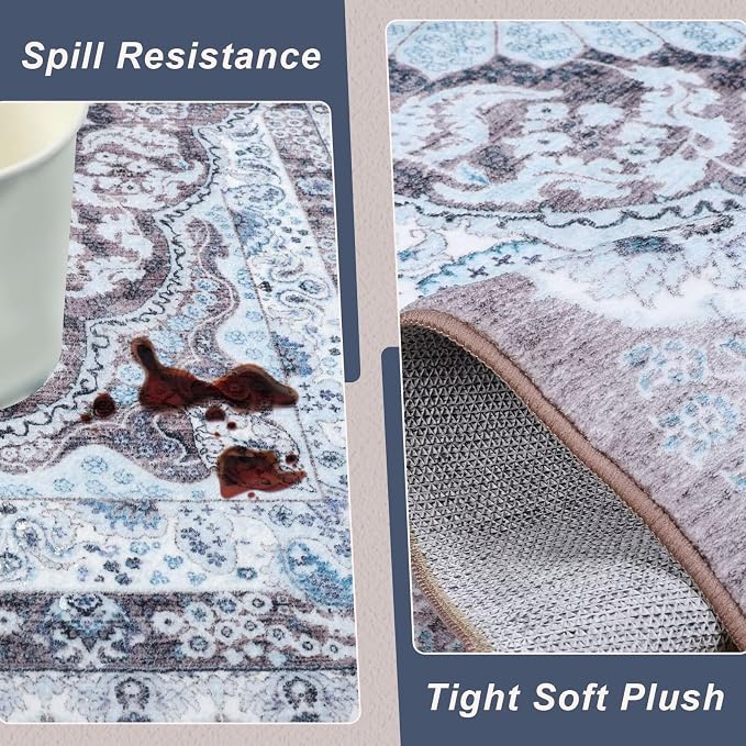 Macgace Washable Vintage Area Rug - Image 5