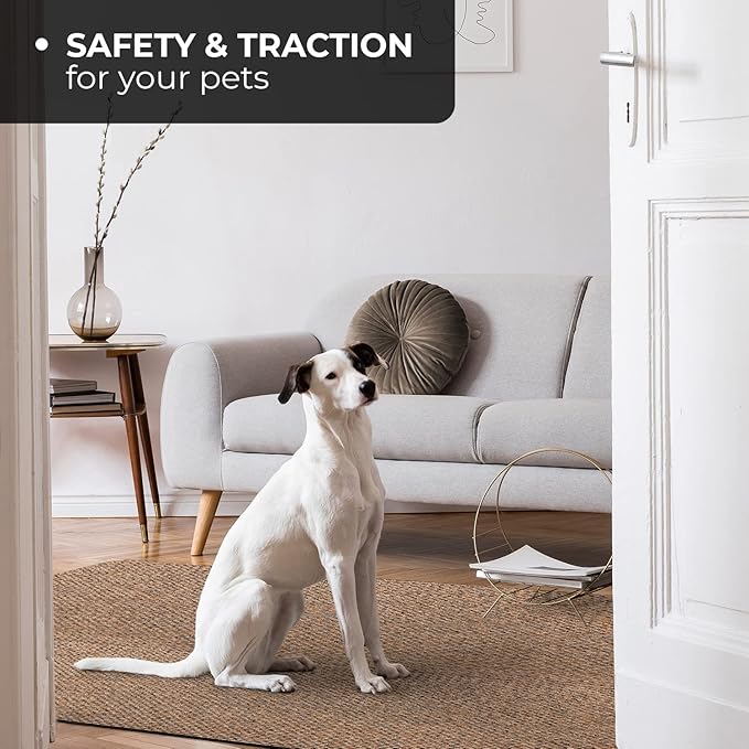 House, Home and More Skid-Resistant Carpet Indoor Area Rug Floor Mat - Black Ripple - 5 Ft X 8 Ft - Non Slip Rubber Backing, Stain Resistant, Dog Friendly, Living Room Bedroom Kitchen Entryway