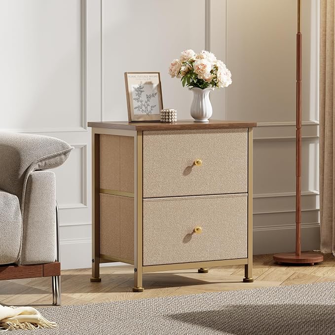 DUMOS Nightstand Set of 2, Bedside Table - Image 2
