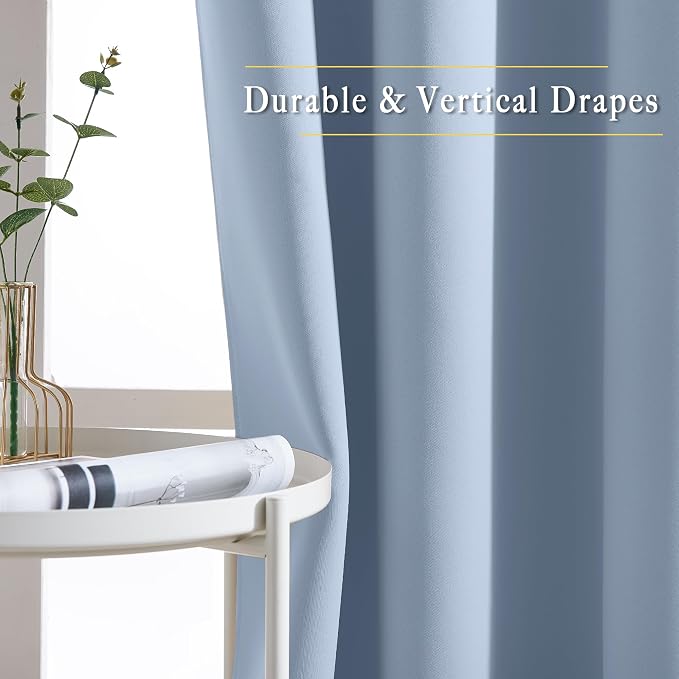 NICETOWN Blackout Bedroom Curtains 50 inches Long - Image 5