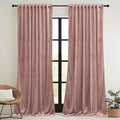 RYB HOME Dusty Pink Velvet Curtains by RYBHOME