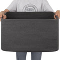 OIAHOMY Large Blanket Basket, Storage Basket by MasterofSpaceOptimization