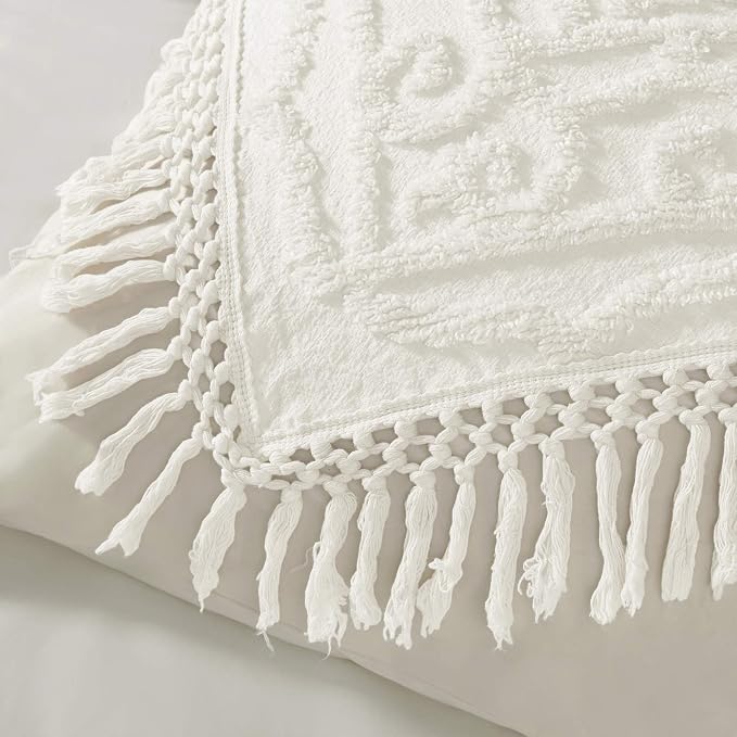 Madison Park Lightweight, Breathable Chenille Tufted Cotton Quilt, Shabby Chic - Image 7