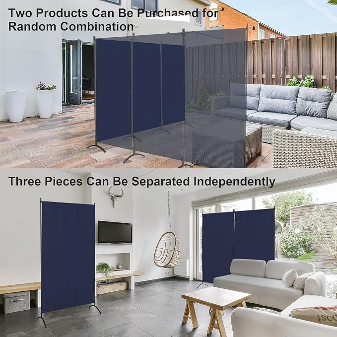 Morngardo Room Divider Folding Privacy Screens 3 Panel Partitions Dividers - Image 6