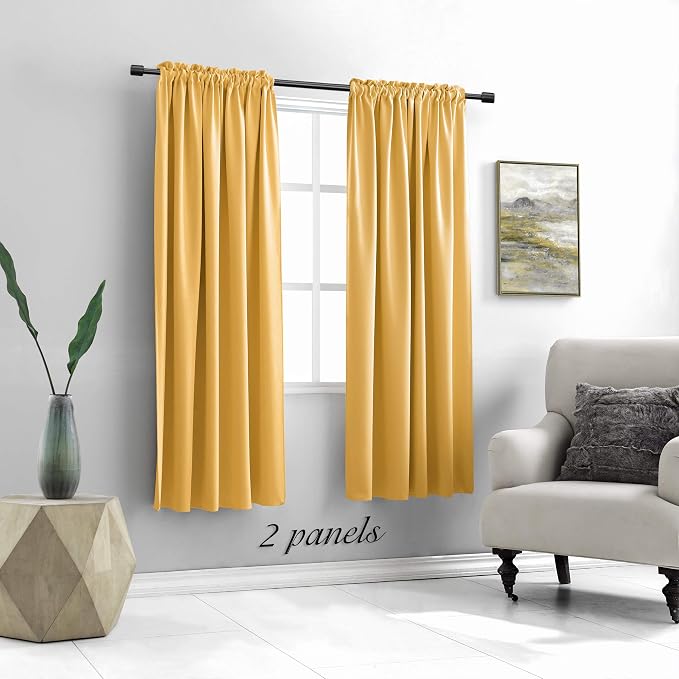 72 Inch Length Curtains for Living Room Blackout Curtain Panels - Image 2