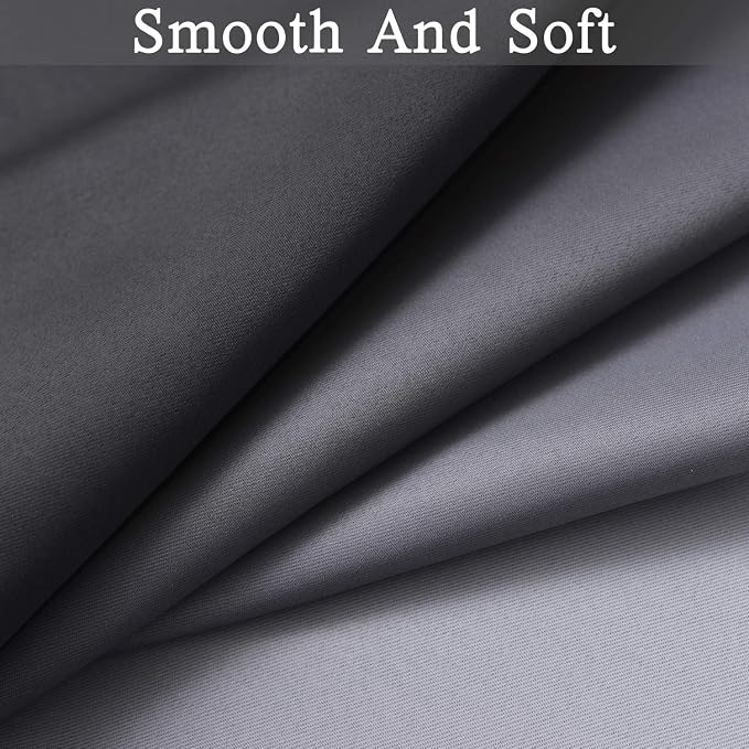 SimpleHome Ombre Gradient Black White to Gray Curtains - Image 7