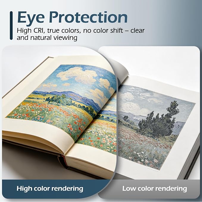 Desk Lamps for Home Office, Small LED Reading Lamp, 5000K Eye-Care Desk Light | - Image 3