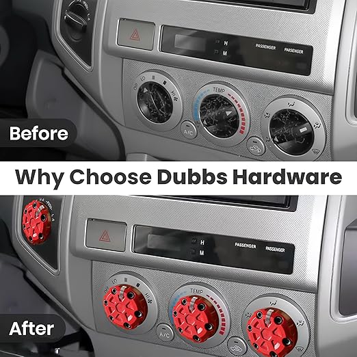 4 Pack - 2nd Gen Tacoma Accessories AC Knob Upgrade - 2005,2006,2007,2008,2009,2010,2011,2012,2013,2014,2015 Tacoma Climate Control Dial Mods Set - for Toyota Interior Replacement Kit