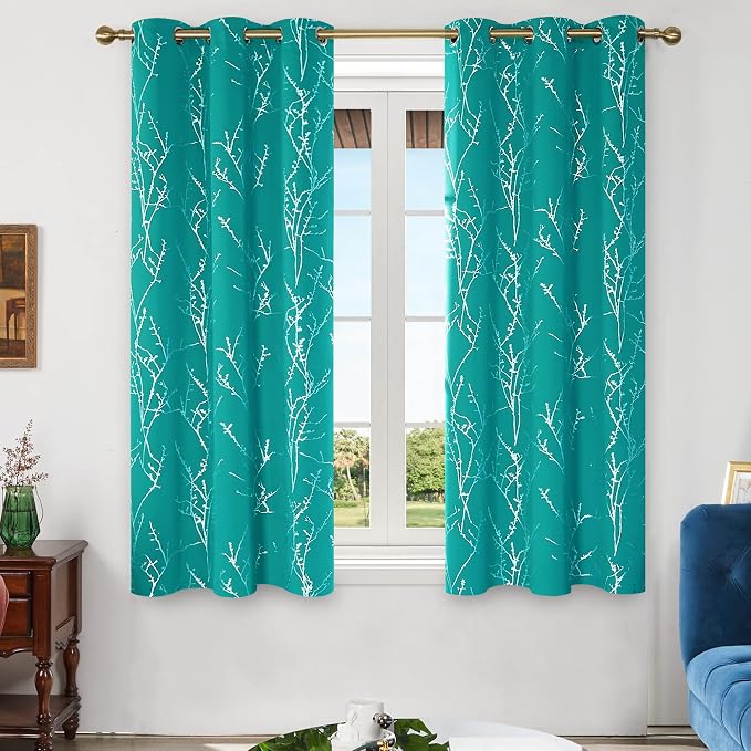 Deconovo Living Room Curtains 63 Inches Long, Thermal Insulated, Room Darkening - Image 2