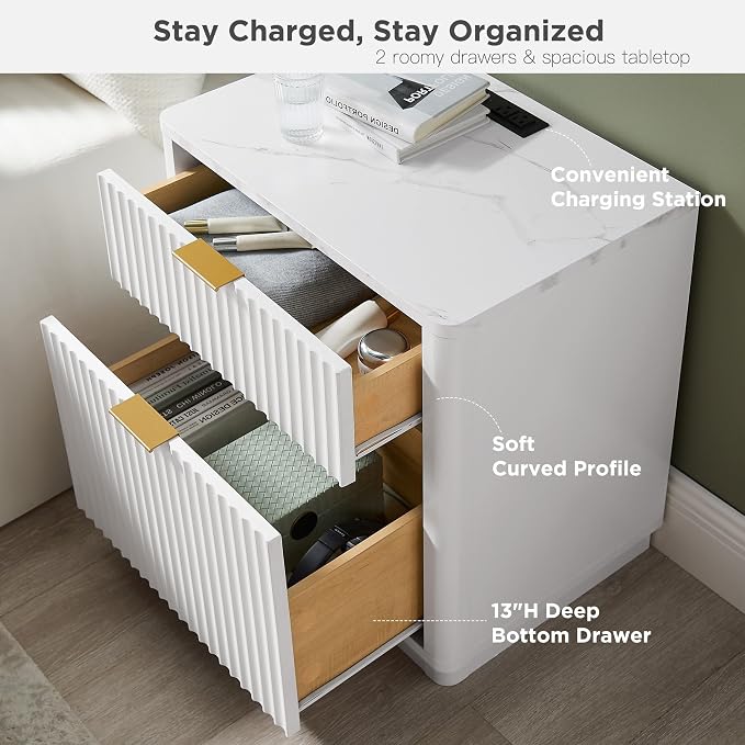T4TREAM 23'' Fluted Nightstand - Image 4