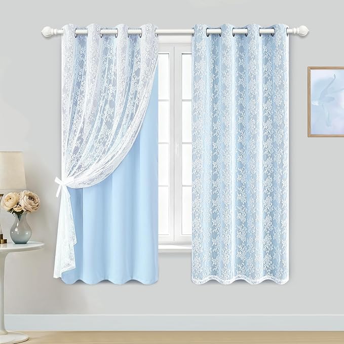 Yinhua Double Layer Blackout Curtains by yinhua