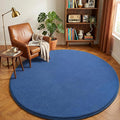 Blue Round Area Rug 5ft Washable Circle Rug by AmeareaDirect