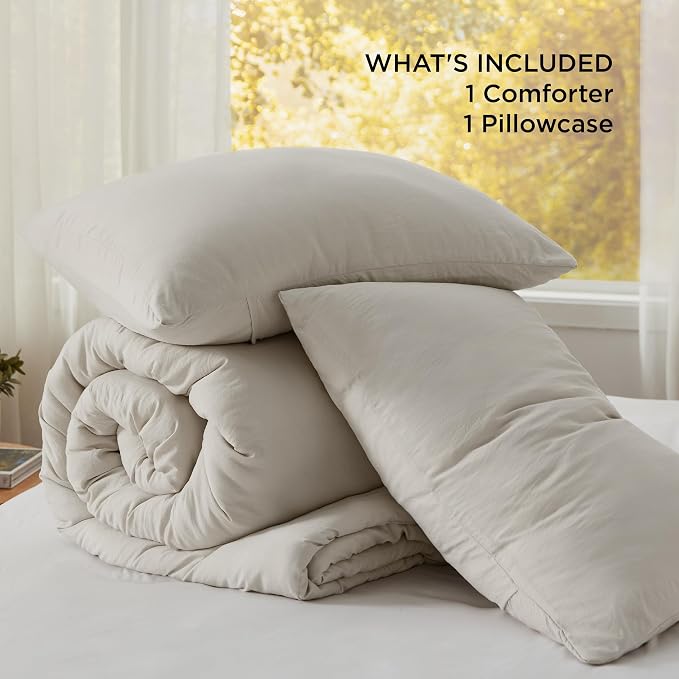 Bedsure Twin/Twin XL Comforter Set, 2 Pieces GentleSoft™ Bed Set, 1 Lightweight - Image 6