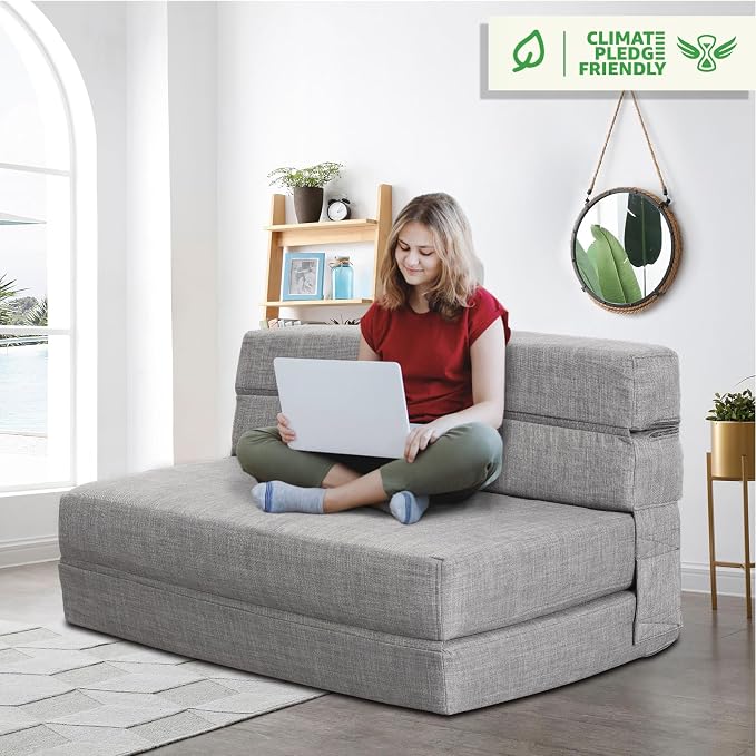 Folding Sofa Bed, Convertible Sleeper Chair - Image 4