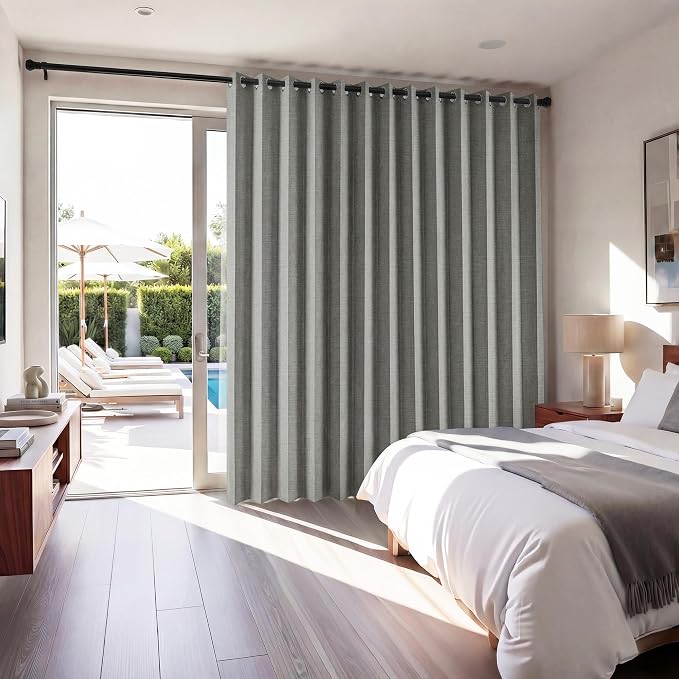 RYB HOME Accordion Style Room Divider Curtains 100% Blackout | Curtain - Image 3