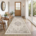 cotiled 3x8 Hallway Runner Rug for Entryway, Non-Slip Vintage, Light Brown | by COTILED