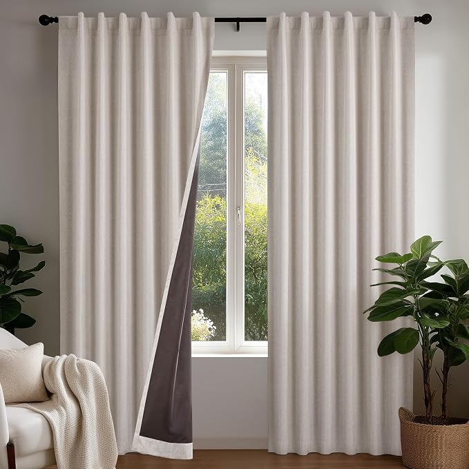 Deconovo Faux Linen 100% Blackout Curtains by Unknown