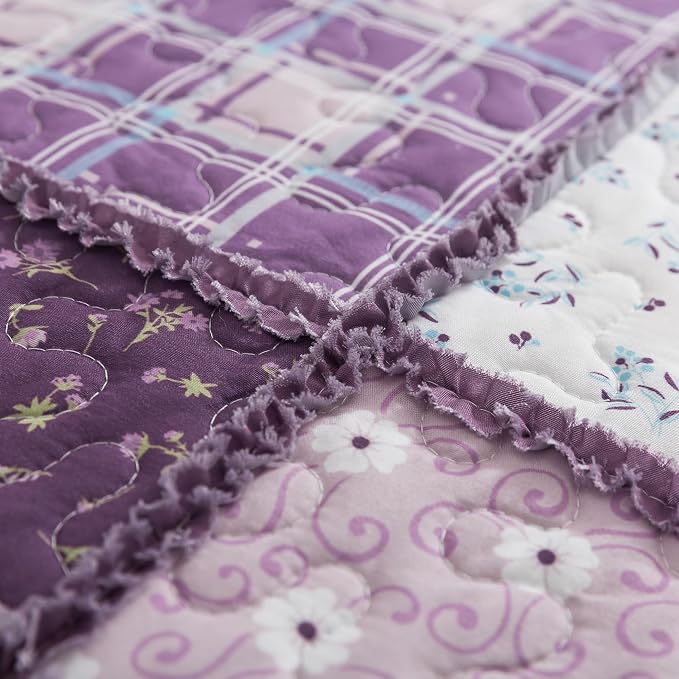 Etwel Lightweight Patchwork Queen Size Quilt Set - Image 7