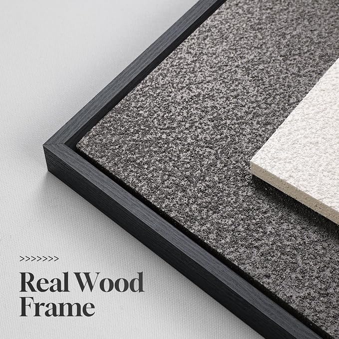Large 3D Textured Framed Neutral Abstract Wall Art - Image 5