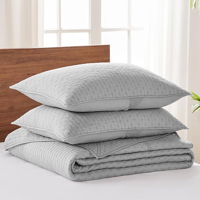 Levtex Home Cross Stitch Reversible Queen Bedspread Set - Image 3