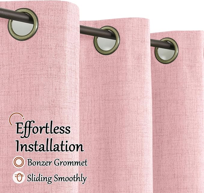 Linen Blackout Curtains 45 Inches - Image 5