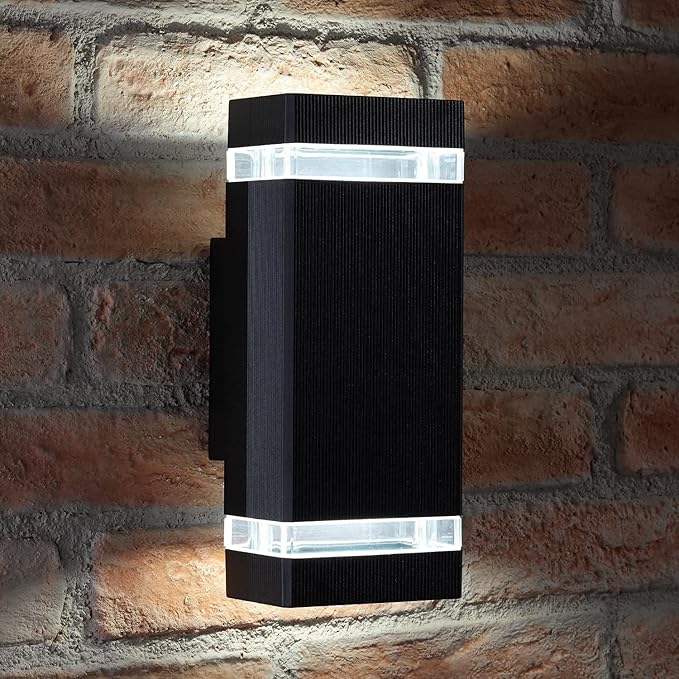 rosykite Modern LED Outdoor Wall Lights, Dusk to Dawn Outdoor Lighting Fixtures Wall Mount - ETL Listed,Aluminum Waterproof Front Door Lights 5000k - Up Down Light Fixture for Porch, Patio
