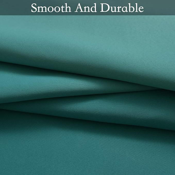 SimpleHome Teal to Grey White Ombre Room Darkening Curtains 96 Inch | Curtains - Image 7