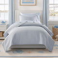 100% Cotton Cross Stitch Quilt Set, Powder Blue | 100% Cotton, Elegant Cross by EVERGRACEHOME