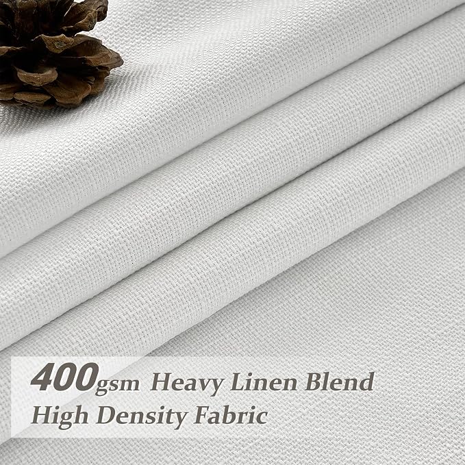 White Black Out Drapes 108 Inches Long 2 Panels - Image 2