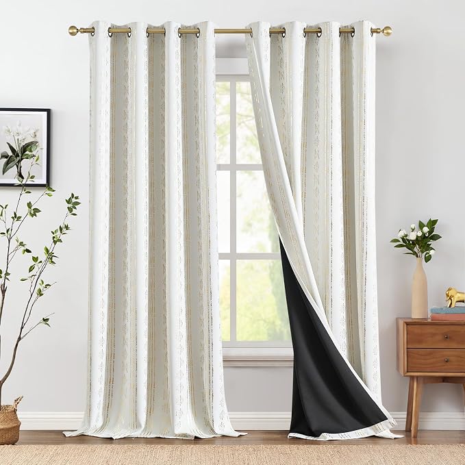 jinchan Boho Blackout Curtains 96 Inches Long - Image 2