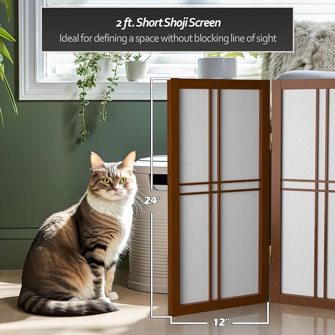 2 ft. Short Desktop Double Cross Shoji Screen - Image 5