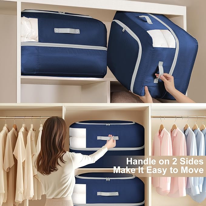 Comforter Storage Bag - 110L Large Capacity Blanket Storage Bags Ultra Space - Image 5