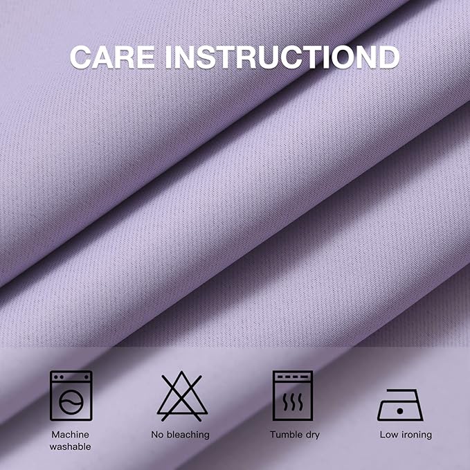 COSVIYA Grommet Room Darkening Lilac Curtains 84 inch Long - Image 6