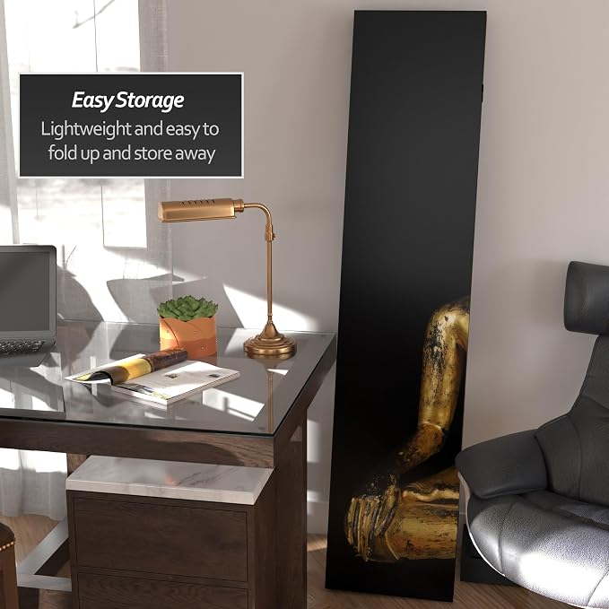 Red Lantern 6 ft. Tall Double Sided Thai Buddha Room Divider 3 Panel - Image 3